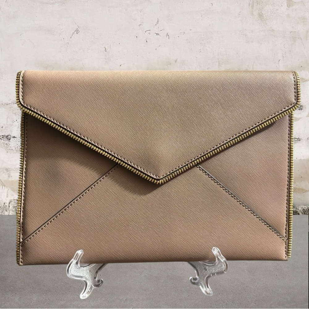 Rebecca Minkoff Leo Clutch Purse Medium Blush Pink